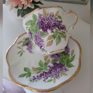 Vintage Salisbury Lilac Teacup and Saucer